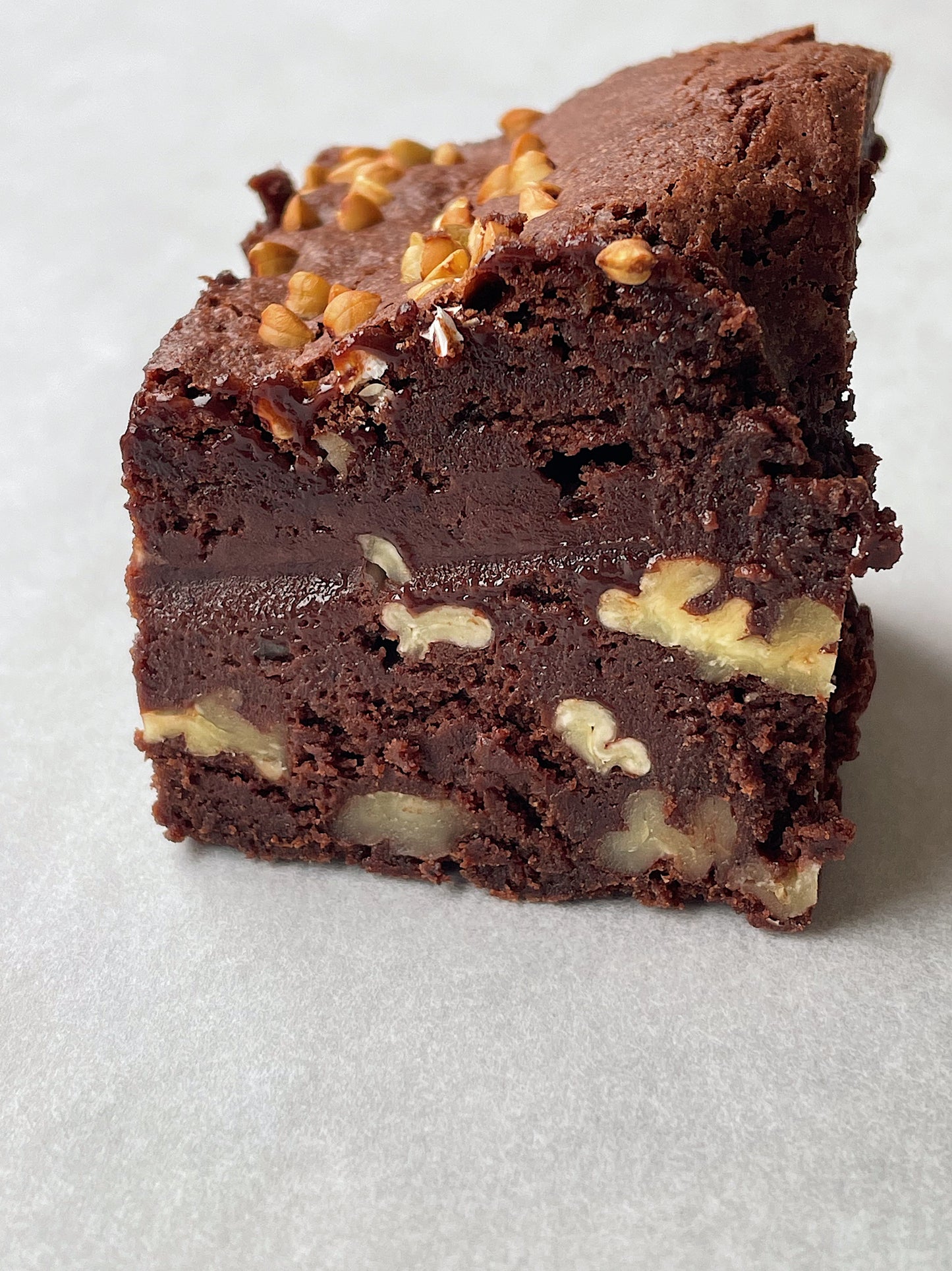 Fudgy Buckwheat Walnut Brownie